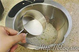 The practice measure of cake of light cheese of dough made with boiling water 9