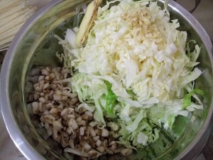 The practice measure of dumpling of element of Xianggu mushroom broccoli 1
