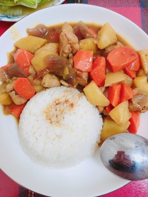 Chicken of quick worker curry (day type curry) practice measure 8