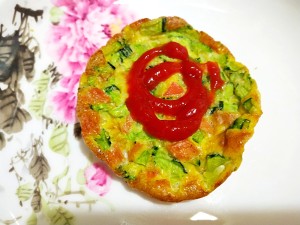 The cake of nutrient vegetable egg that suits breakfast most (suit a child especially) practice measure 7