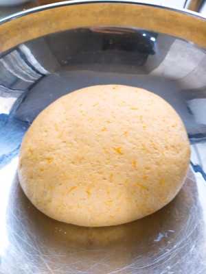 The practice measure of the pumpkin steamed bread that fine fine makes 10