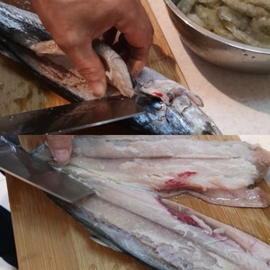Spanish mackerel dumpling (add Spanish mackerel processing technique) practice measure 4