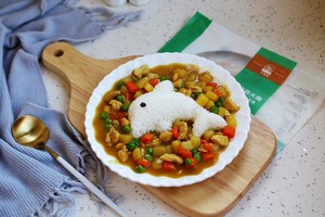 The practice measure of fourth meal of curry potato chicken 19