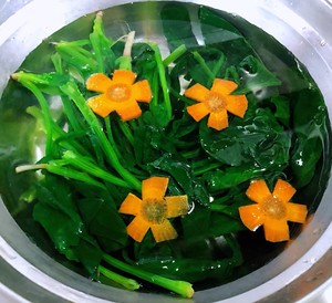 The practice measure of spinach egg face 7