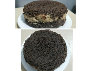 The practice measure of chocolate steamed sponge cake 5