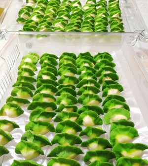 The practice measure of dumpling of emerald Chinese cabbage 13