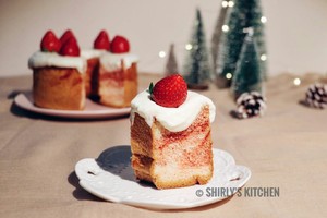 Marbled Chiffon Cake of Qi Feng of marble of Christmas red plush (hind egg law exceeds exquisite) practice measure 10