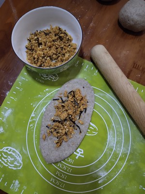 The practice measure that dried meat floss of residue from bean after making soya-bean milk includes 3