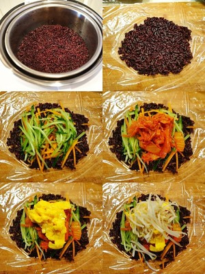 The practice measure of group of rice of the greens when low fat violet rice 3