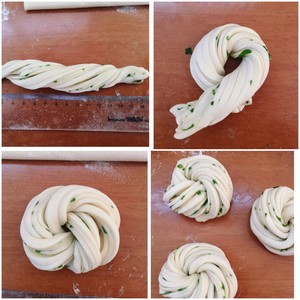 Steamed twisted roll of sweet green silver-colored silk [add twist video of steamed twisted roll] practice measure 9