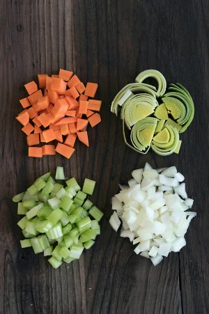 The practice measure of French vegetable soup-stock 4