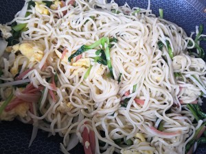 The practice measure of chow mien of the daily life of a family 11