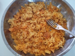 The practice measure of cake of dried meat floss of salty yoke of ancient early taste 8