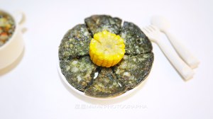 The practice measure of cake of egg of cheese of black sesame seed 8