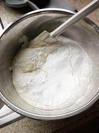 Cake of sponge exceeding profit (the edition that do not have oil) practice measure 3