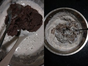The practice measure of chocolate steamed sponge cake 3