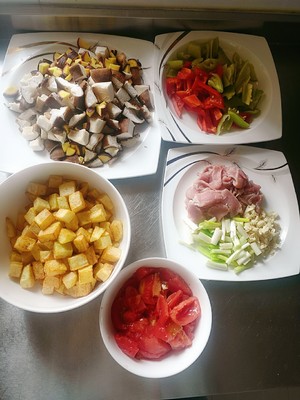 The practice measure of face of    of flesh of Xianggu mushroom potato 4