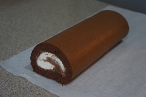 The practice measure that cake of sponge of simple sense chocolate coils 25