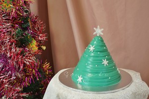 The practice measure of cake of christmas tree modelling 30