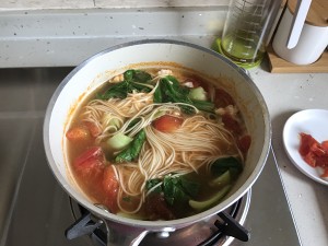 The practice measure of particularly delicious hot noodles in soup 10