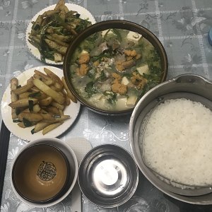 子父の食事の継続の練習の測定6