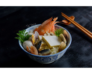The practice measure of soup-stock seafood face 6