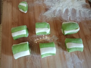Spinach vermicelli made from bean starch is wrapped (ferment fast edition) practice measure 4