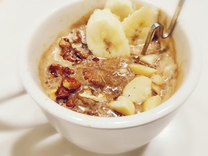 Coffee mixes the practice measure of banana 6