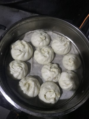 The practice measure of steamed stuffed bun of element of carrot dried small shrimps 4