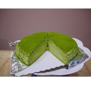 LADY M wipes tea 1000 but beautiful cake / the practice measure of 1000 cake Green Tea Mille Crepes 14