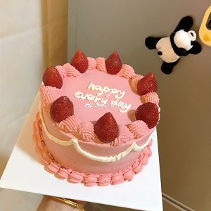 Cake of butter of strawberry restoring ancient ways (sponge cake embryo) practice measure 4