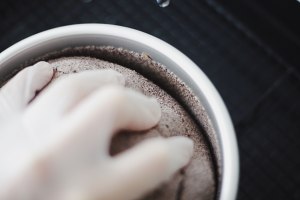 The practice measure of cake of evaporate of appetizing black rice 15