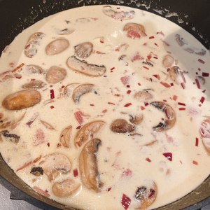 The practice step that looks face of very solemn Italian butter seafood 19