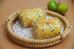 Biscuit of dried meat floss of sweet green of sea liver mosses coils (28 inches square dish) practice measure 23
