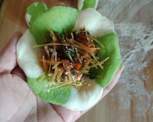 Spinach vermicelli made from bean starch is wrapped (ferment fast edition) practice measure 7