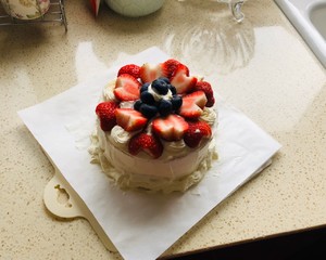 Fruit birthday cake 6 inches practice measure 10