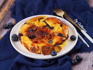The practice measure of cake of yoghurt of blue berry of the edition that do not have oil 11