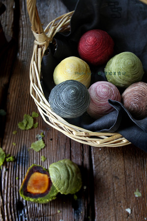 Violet potato of yoke crisp ~ , wipe perfect conjugal bliss of ~ of tea, raw ingredient, the practice move that makes ~ of crisp method of 6 kinds of yoke is added inside happy mid-autumn ~ 52
