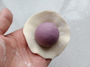 Violet potato blossoms the practice measure of the steamed bread 5