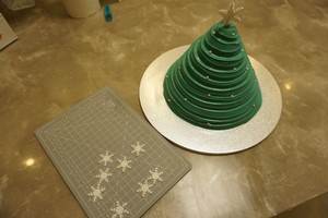 The practice measure of cake of christmas tree modelling 28