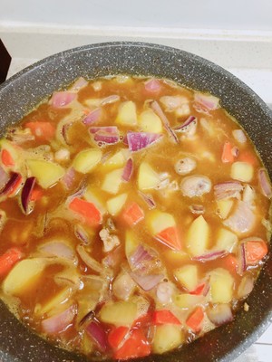 Chicken of quick worker curry (day type curry) practice measure 7