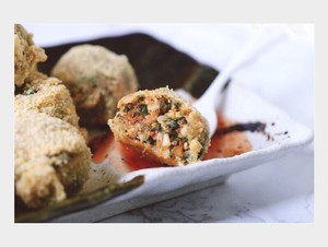Ball of shepherd's purse bean curd / the practice measure of cake 7