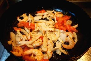 The practice measure of seafood chow mien 11