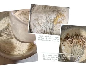 The practice measure of banana walnut cake 3