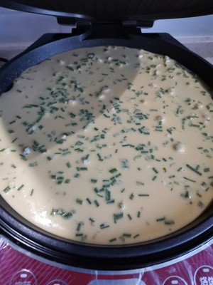 Quick worker breakfast: The practice measure of the cake of chopped green onion that the child loves to eat 2
