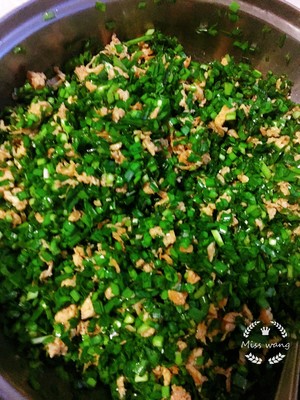 The practice measure that leek of dumpling of egg of quick worker leek does not give water to operate 9