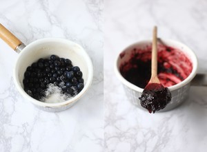 Gradual change blue berry freezes Zhi person cake (avoid bake) practice measure 2