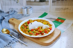 The practice measure of fourth meal of curry potato chicken 23