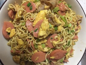 The practice measure of chow mien of fat cattle ham 7