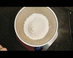 The practice measure of rice cake of flummery of breast of low fat beans 1